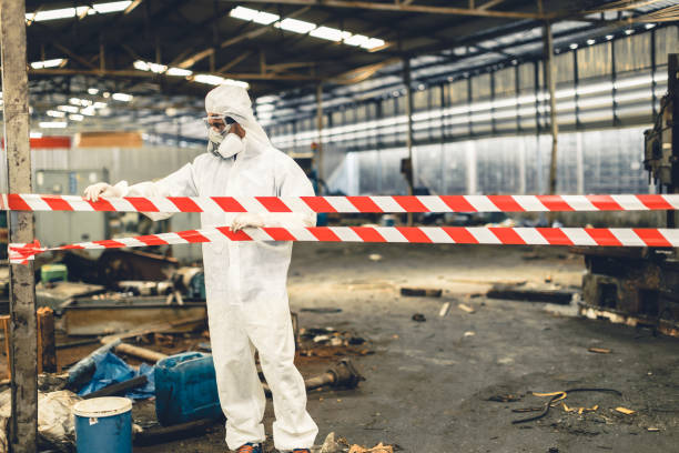 Professional Biohazard Cleanup technician working in Knightsen, CA